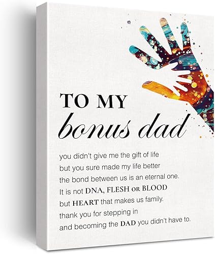 Lienzo decorativo para pared con texto en inglés Thank You for Stepping (Gracias por el paso del padre), pintura impresa en lienzo, decoración de