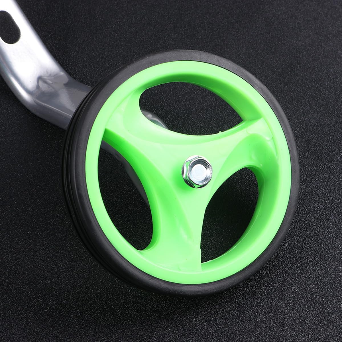 Cabilock Bike Auxiliary Wheels and Training Wheels Set with Green Universal Bracket and Colorful Ribbon for Bikes 12-20 Inch Bicycle Balance Support for Boys