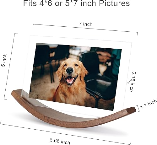 Miniatura 2 de BESTRADE Marcos de fotos de 5 x 7 pulgadas, paquete de 3 unidades, para fotos de 4 x 6 o 5 x 7 pulgadas, marcos de fotos de madera rústica con