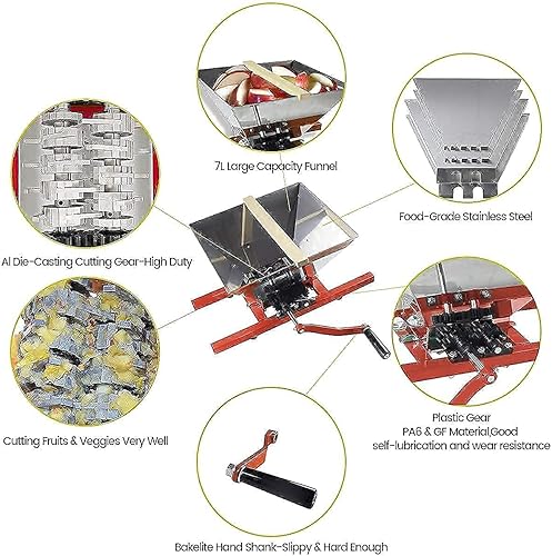 Miniatura 6 de SQUEEZE master Prensa clásica de vino de sidra de manzana y frutas, cesta de madera maciza de 4.75 galones18 litros con trituradora clásica de