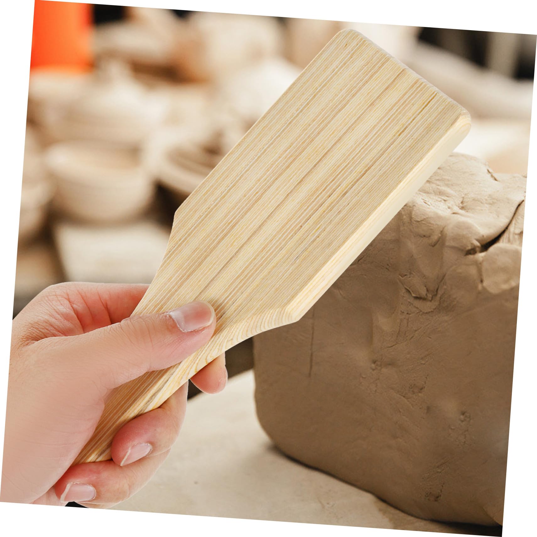 Paleta de Madera para Arcilla Paddel Cubierta de Tablero de Cerámica, Herramienta Labor-saving y Time-saving para Pottery Making Textura Clara y Superficie Suave