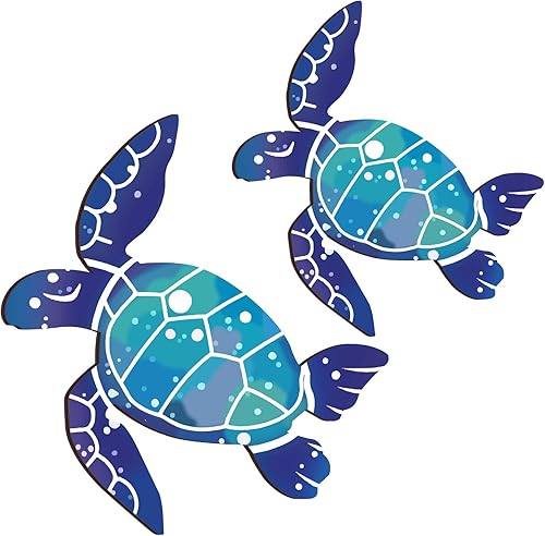 Miniatura 8 de Decoración de pared de tortuga marina de madera, 2 tamaños, arte de pared, decoración colgante de tortuga oceánica, decoración temática de playa,