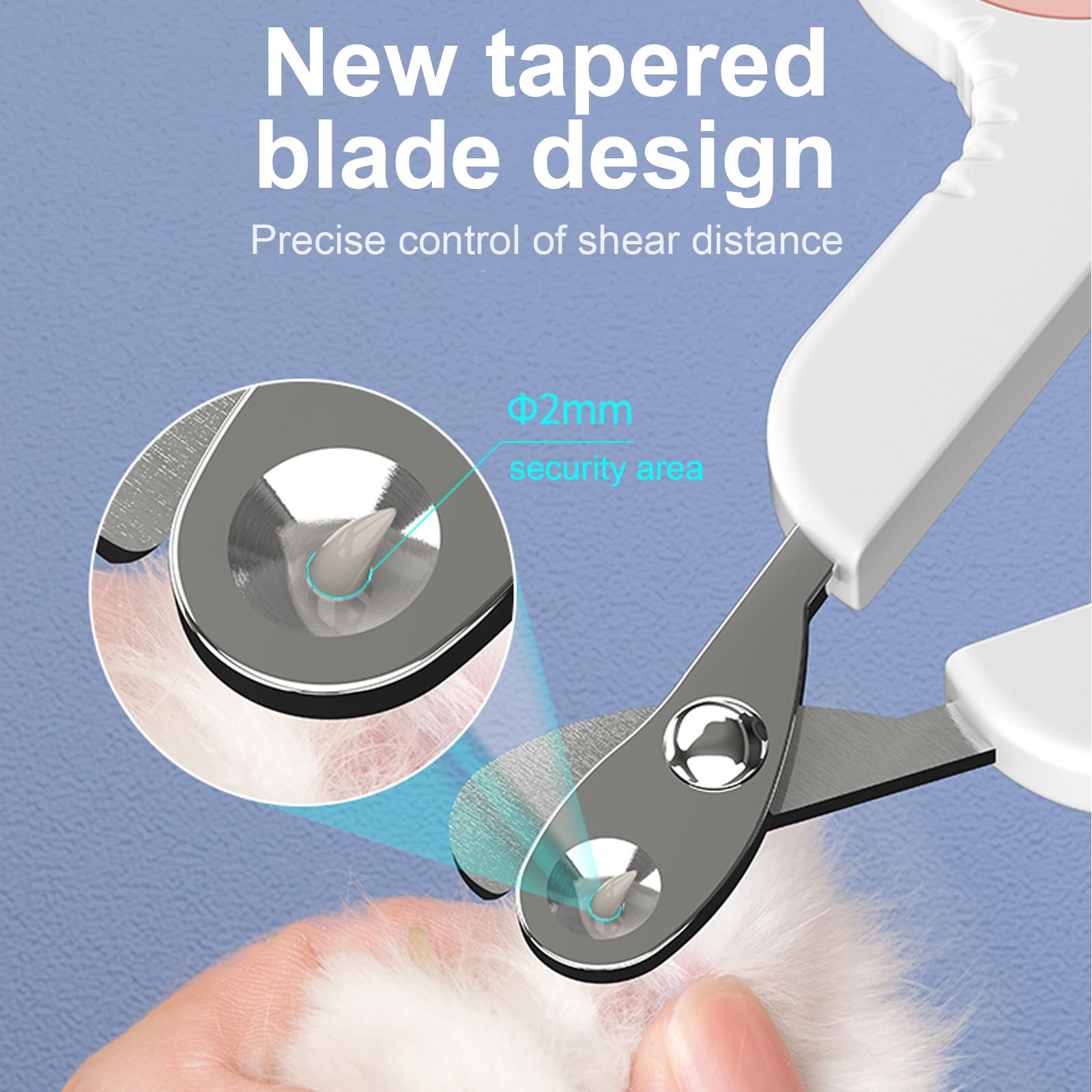 Lesfit Coupe Griffes Chat Professionnels, Coupe Ongle Pour Chiot Lapin Oiseau Et Petits Animaux(Rose