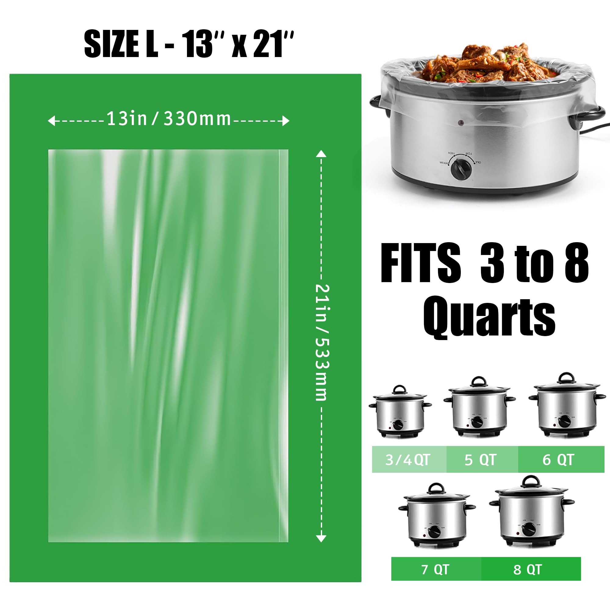 OLESBUR Slow Cooker Liners, 13