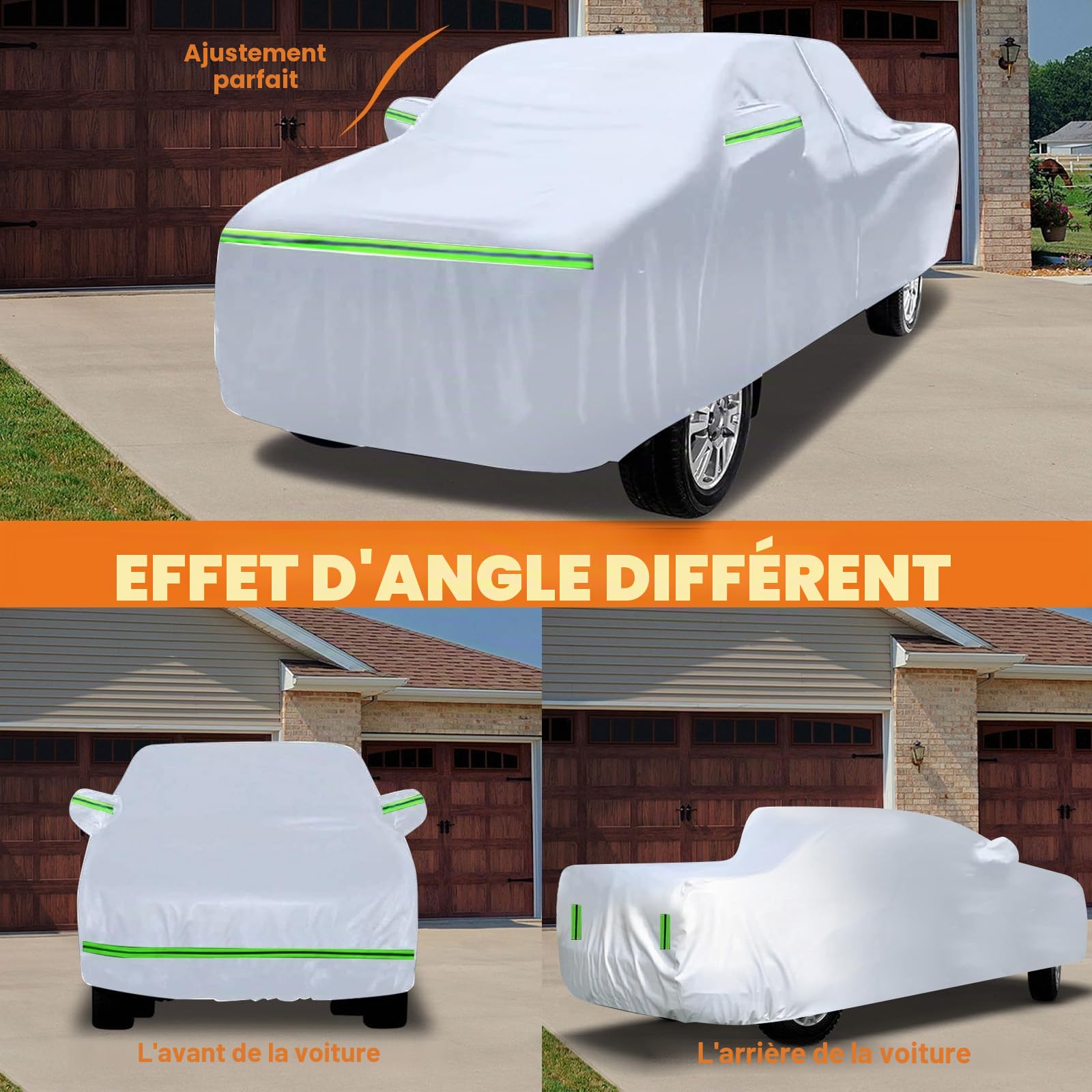 Housse de Voiture pour Ford Ranger, Toyota Hilux, Nissan Navara, VW Amarok, Benz Classe X, Fiat Fullback Double Cab Pickup, étanche à la poussière et à l'eau