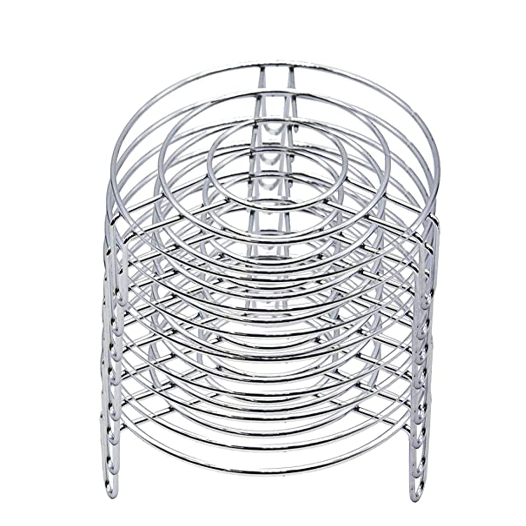 IDEAL PRIME Heavy Duty Stainless Steel Round Trivets 10 Pieces Rust Proof Steel Hotpot Stand Table Ring Cooker Steamer Kitchen Tool Pack of 10 1