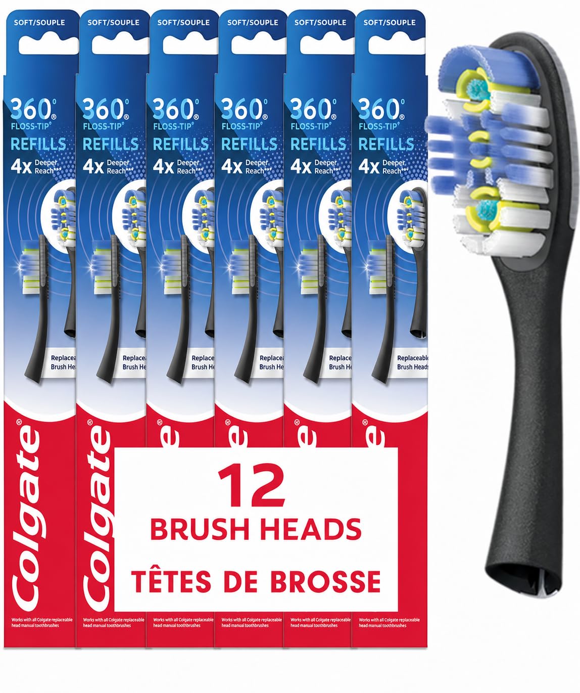 Colgate Keep - Cabezales de recambio para cepillo de dientes manual Deep Clean, 2 unidades