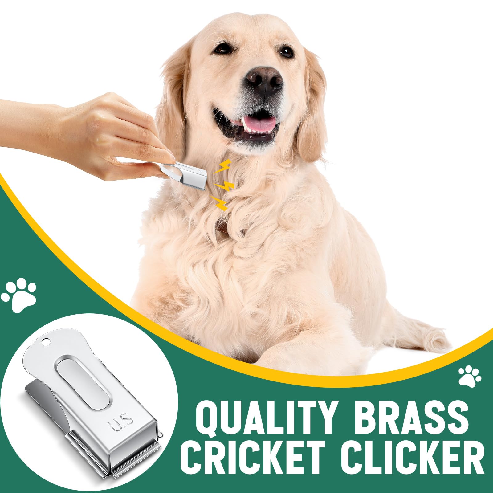 2 clicker de metal para entrenamiento de mascotas, para cachorros, gatos, entrenadores, dueños de mascotas, color plateado