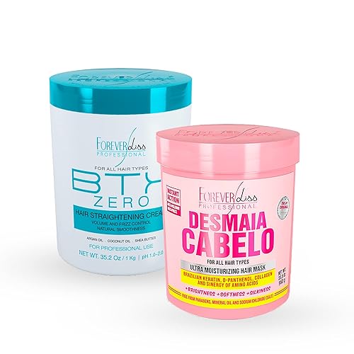 Forever Liss - Máscara orgánica Zero Btox máscara Desmaia Cabelo Tratamiento de queratina brasileña Ultra hidratante encrespamiento y reducción