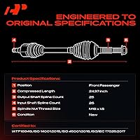 Vista 3 de A-Premium Conjunto de eje de eje CV compatible con Suzuki Aerio 2004-2007 L4 2.3L automático, lado delantero derecho del pasajero, repuesto #