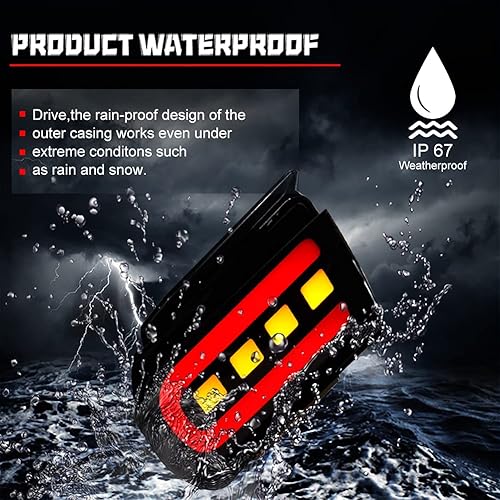 Miniatura 4 de GTINTHEBOX Lente ahumada óptica 3D LED parachoques trasero Reflectores luz trasera freno kit para Toyota Land Cruiser Prado FJ150 2010-2018