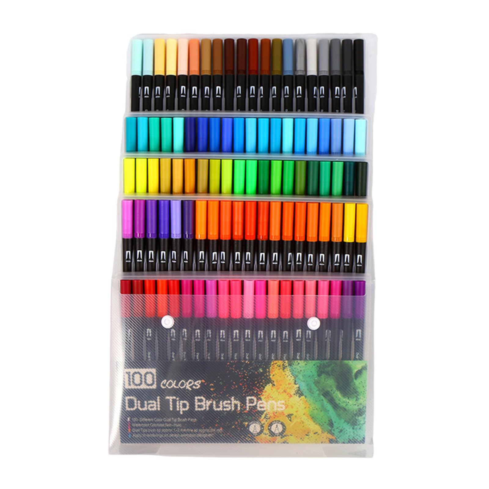 Rotulador de acuarela de 36/48/60/72/100 colores, rotulador de acuarela, punta de fieltro para dibujar y colorear