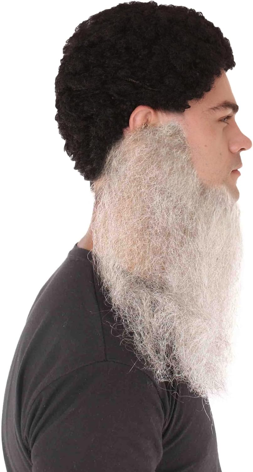 Adult Men's Southern Long Beard Set – Realistic Human Facial Hair for Halloween & Cosplay