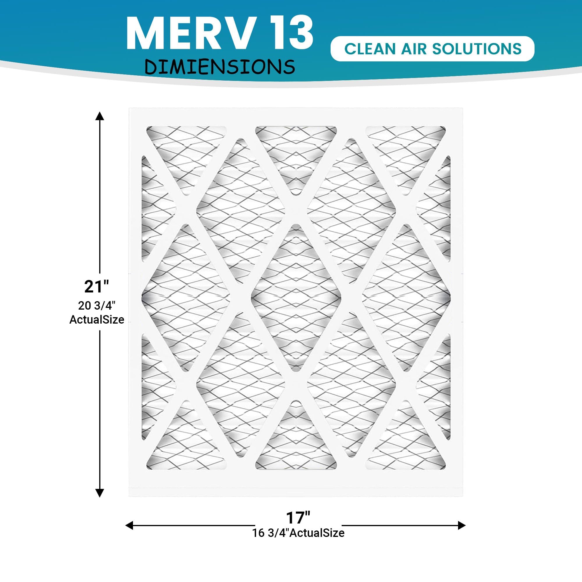 17x21x1 Air Filter - MERV 13, MPR 1900 -3