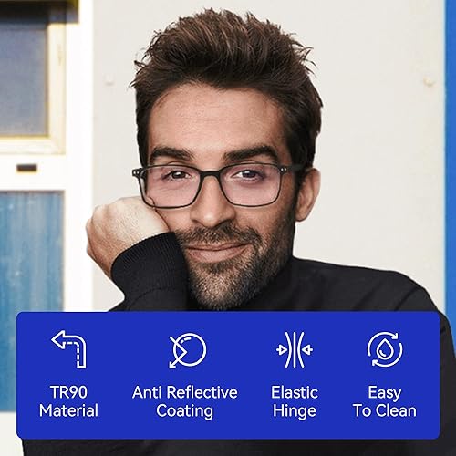 Miniatura 8 de BLUEMOKY Gafas de bloqueo de luz azul, paquete de 2 lentes antifatiga ocular para mujer