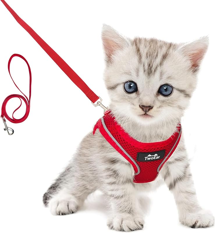 Peitoral para Gatos com Guia e Faixas Refletivas TwoEar Extra Pequeno