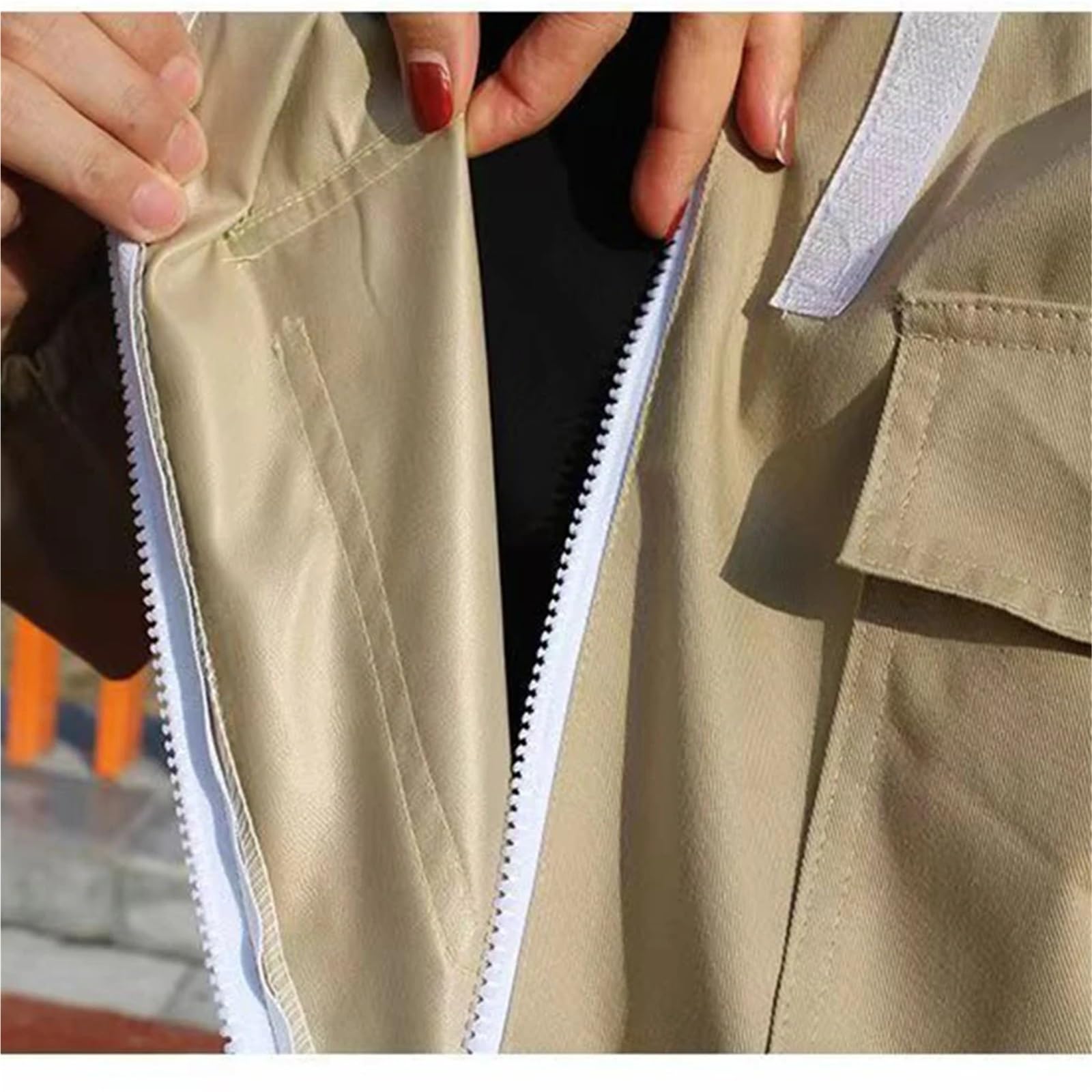 Traje de apicultura color caqui, ropa de apicultor, equipo, monos de abeja, accesorios, traje de apicultura, herramientas, suministros de jardinería(M(150-165cm))