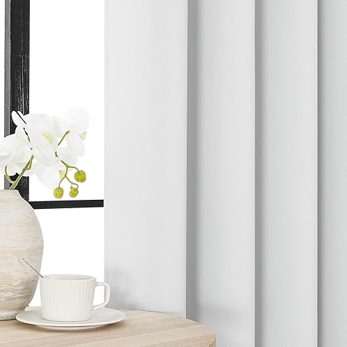 Miniatura 7 de Joydeco Juego de 2 paneles de cortinas opacas de 96 pulgadas, 2 cortinas largas con aislamiento térmico burg, cortinas de oscurecimiento con ojales