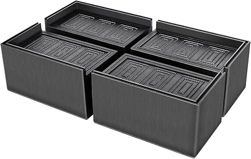 Elevadores de cama de 3 pulgadas, elevadores de muebles para sofá resistente de gran tamaño, elevadores de cama rectangulares para marco de cama de