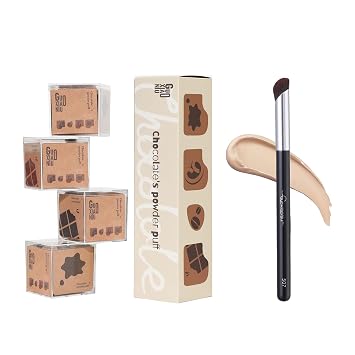 25PCS Makeup Essential Set 24 Powder Puffs + Under Eye Concealer Brush
