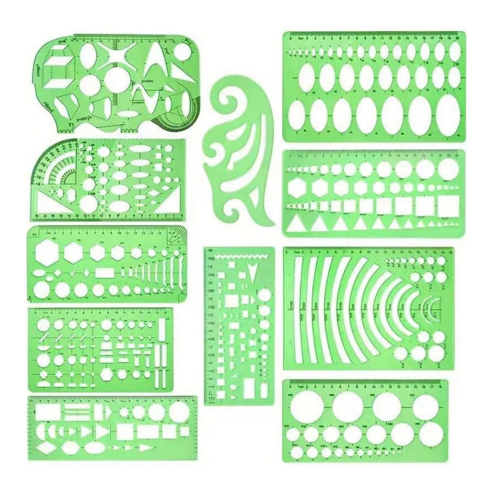 Lot de 11 outils de dessin géométrique professionnels pour l'architecte, l'ingénierie, les mathématiques