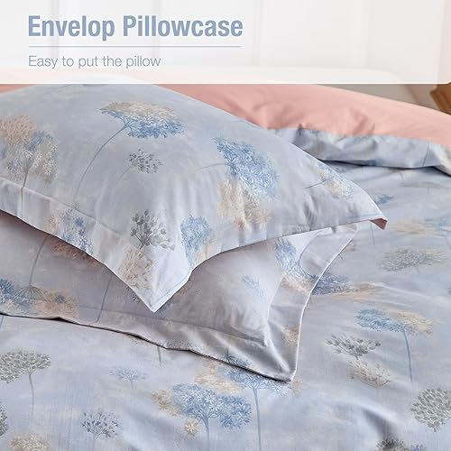 Miniatura 7 de Lekesky Juego de funda de edredón de algodón tamaño Queen, 100% algodón lavado, estilo bohemio, gris, para todas las estaciones, 3 piezas, suave,