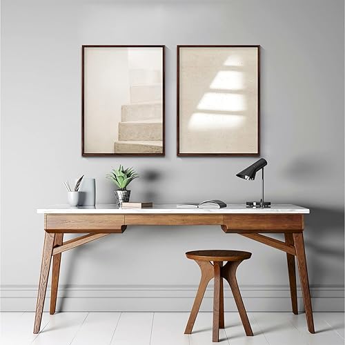 Miniatura 4 de Lienzo decorativo para pared, impresiones artísticas enmarcadas neutrales, juego de 2 impresiones, impresión arquitectónica, decoración de pared