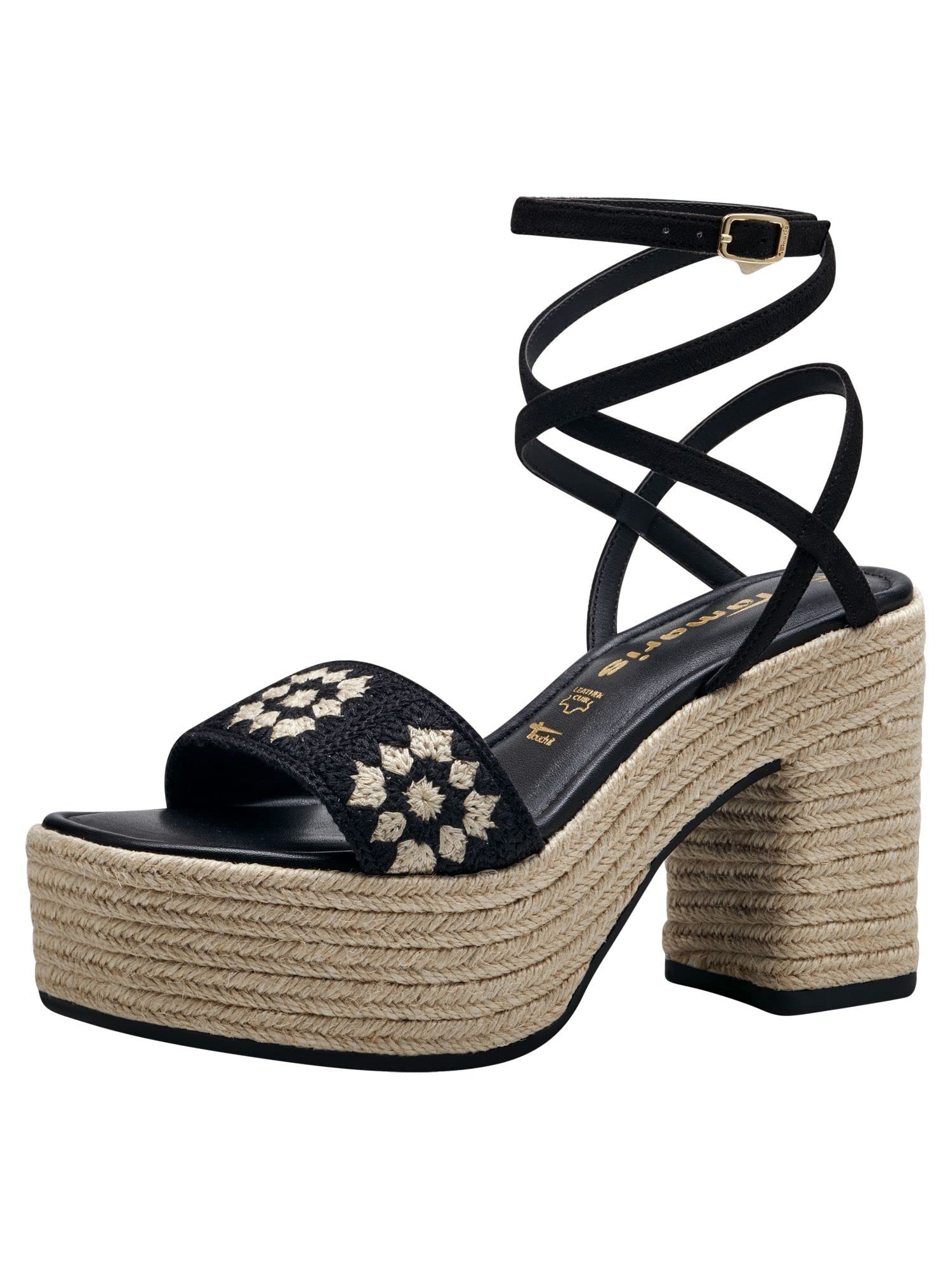 Tamaris Sandals 1-1-28035-30, Black (Black Comb), 5 UK
