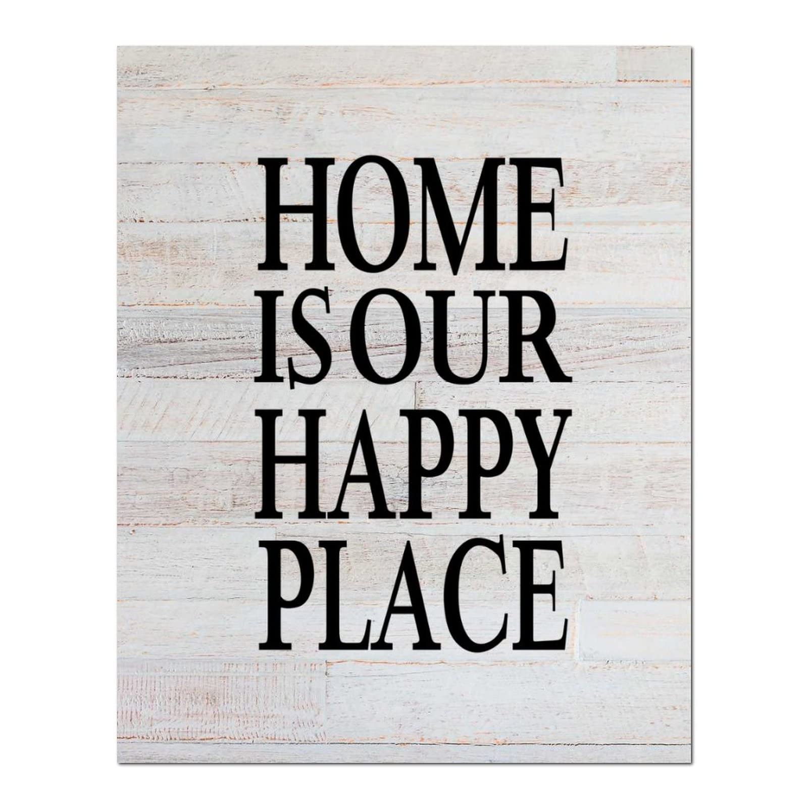 Plaque rectangulaire en bois rustique pour célébrer le bonheur familial au cœur de la maison