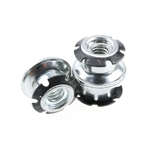 Miniatura 3 de MEETOOT 10 piezas de insertos de tubo redondo insertos de tubo roscado flor de ciruelo tuerca de enchufe inferior de metralla