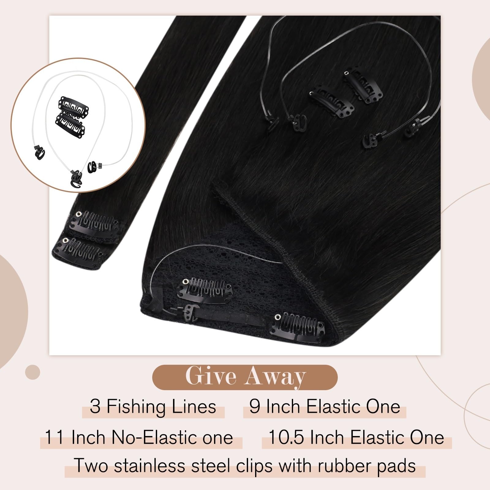 Przedłużanie włosów Clip In Hair Extension Prawdziwe ludzkie włosy miękkie naturalne ręcznie robione dla kobiet, długie proste klipsy na przedłużanie niewidzialne(P16-22,18 cala)