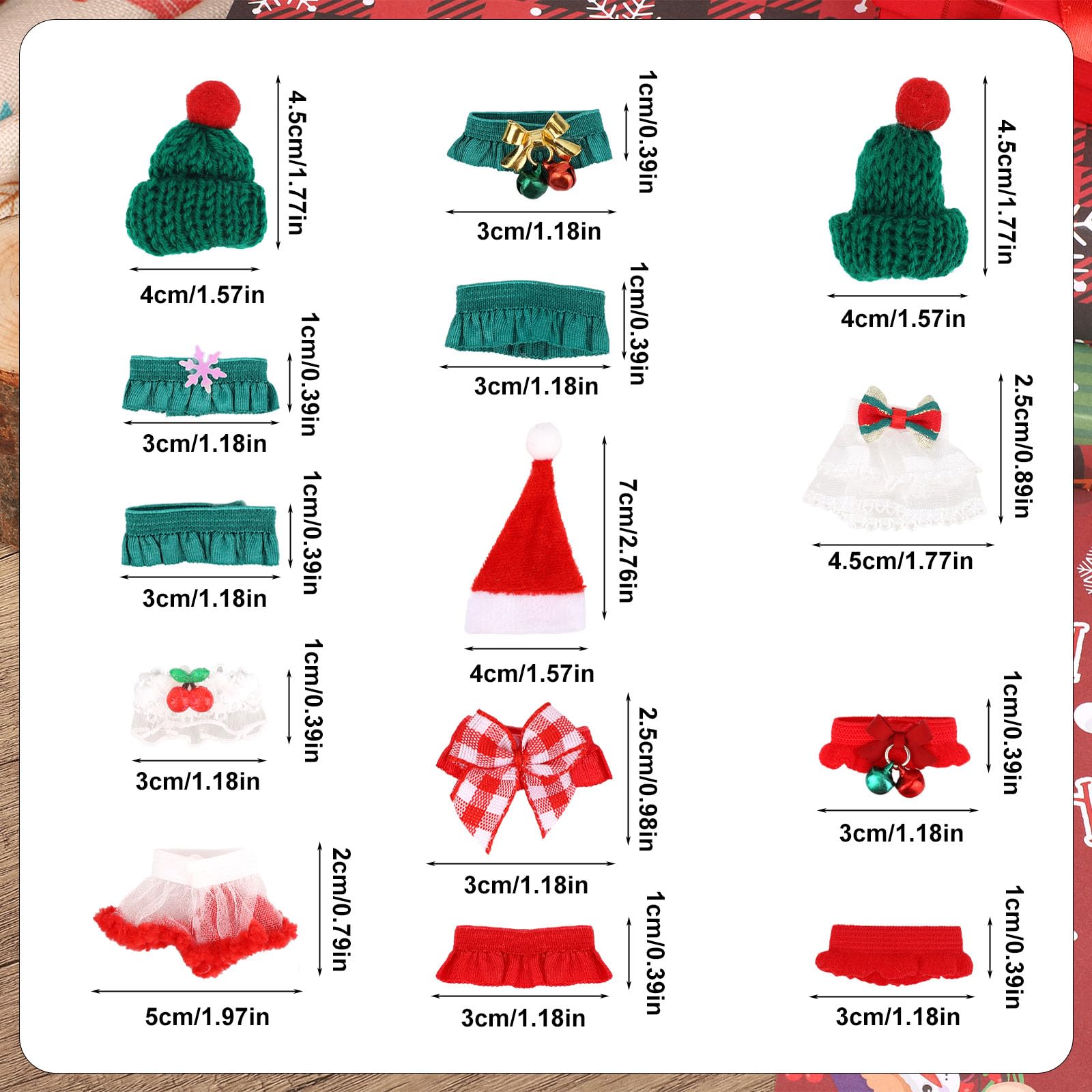 6 Sets Doll Christmas Clothes for 3in7.62cm - Image 2