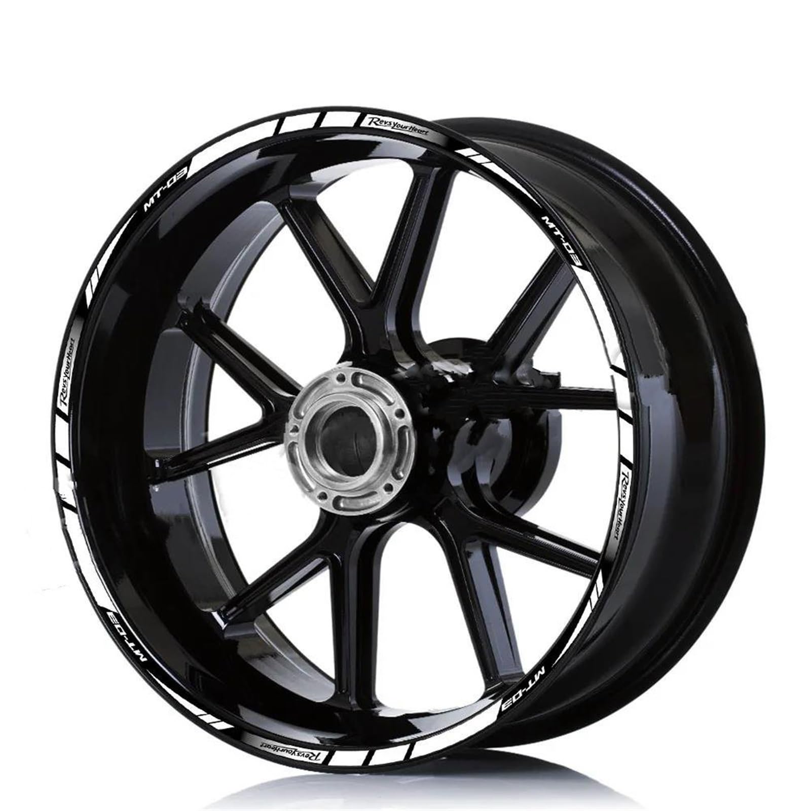 Stickers Motorcycle Stickers Reflective Wheel Rim for MT-03 MT 03 Mt03(Style 2)
