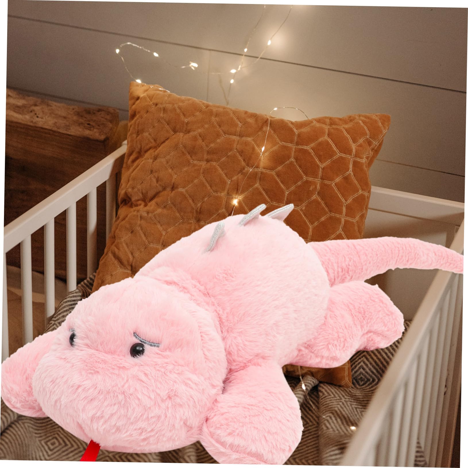 Peluche Dinosaurio Rosa de Felpa y Algodón PP, 1 Pieza