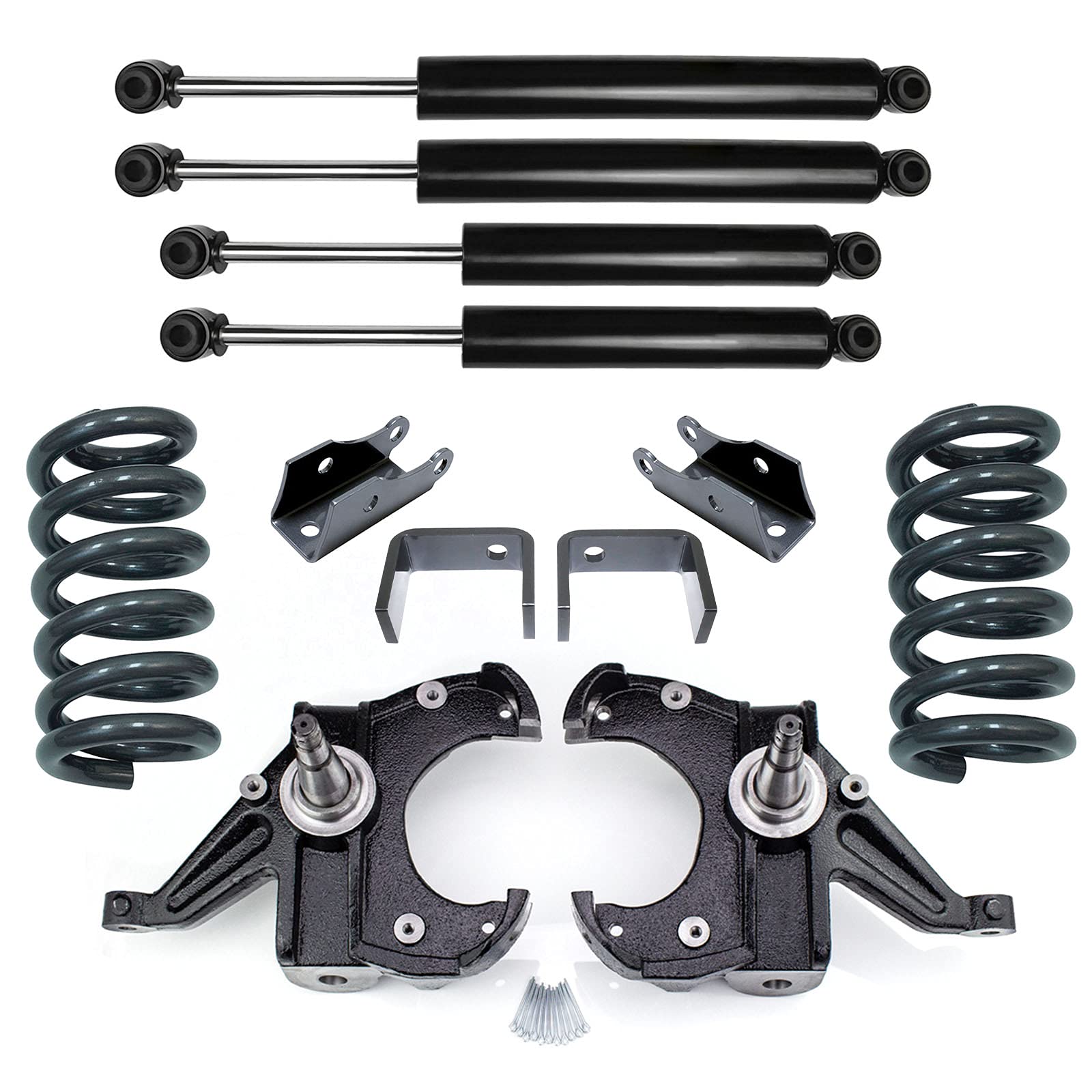 Front 3 Inch Rear 5 Inch Drop Coil Springs 1963-72 C10 2 Inch Front / 4 ...