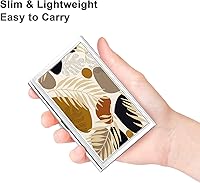 Vista 2 de Rouidr Titular de la tarjeta de visita, Caja de la tarjeta de visita pequeña, Organizador de tarjetas de visita de metal delgado, Cartera