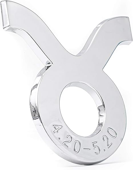 Taurus Zodiac Sign Sticker Emblem – Astrology & Horoscope Chrome 3D Badge Decal for April 20th-May 20th Birthdays – (2.5