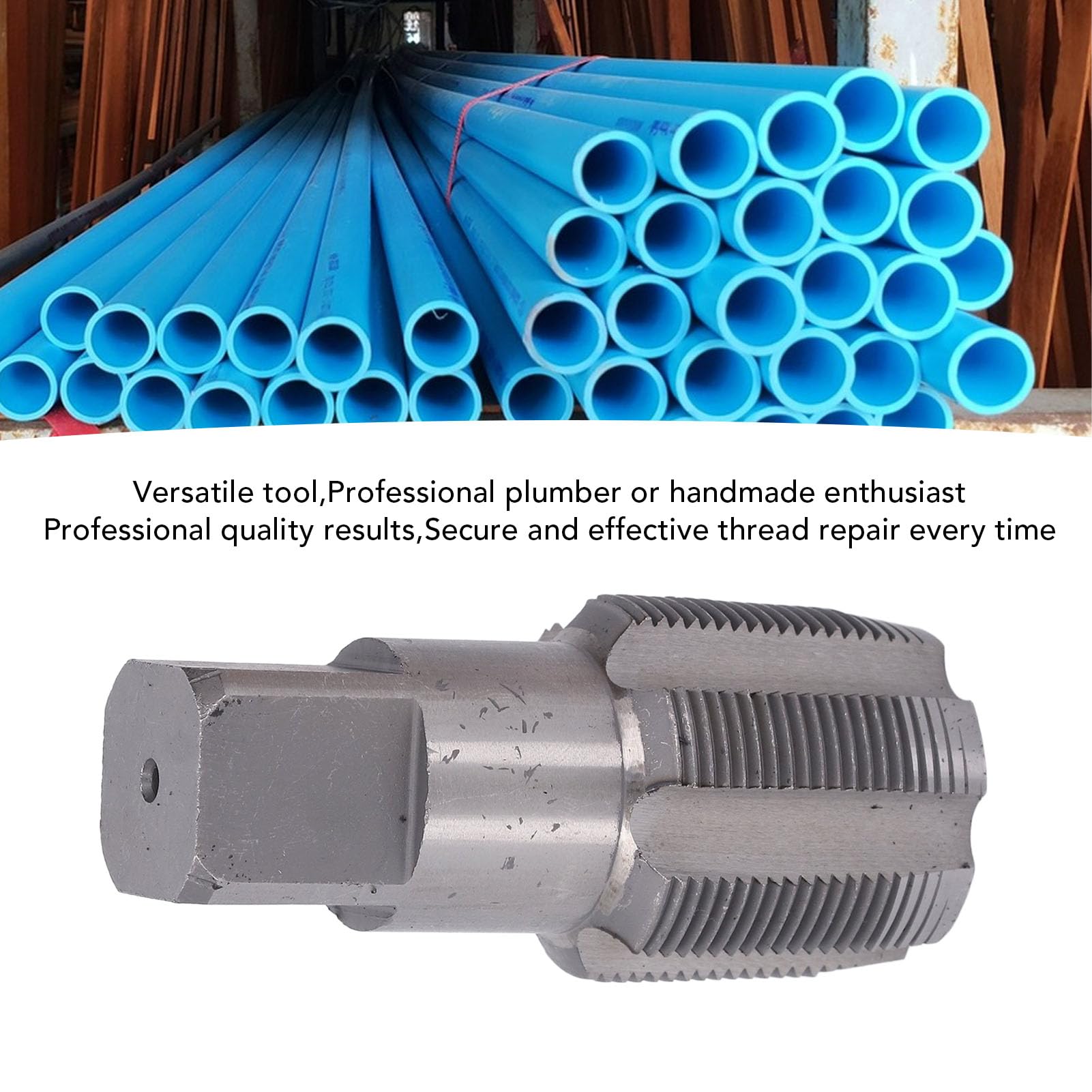 1-1/2 NPT Pipe Tap, High Speed Steel Pipe Thread Tap, Npt Tapered Pipe Thread Tap with Storage Box, for Plumbers Mechanics DIYers Machinery Accurate Plumbing Work