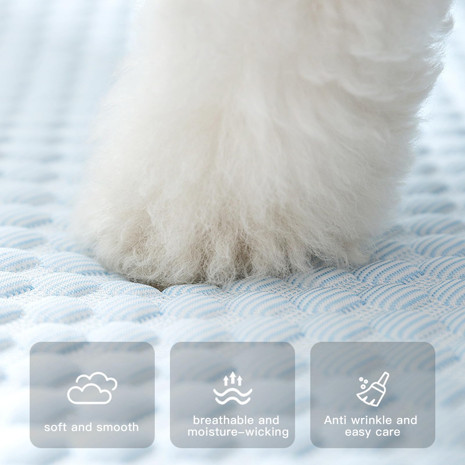 Letto refrigerante per cani e gatti – Tappetino rinfrescante in seta di ghiaccio con rivestimento lavabile – ortopedico e antiscivolo per l'estate – ideale per canili, auto e appartamento