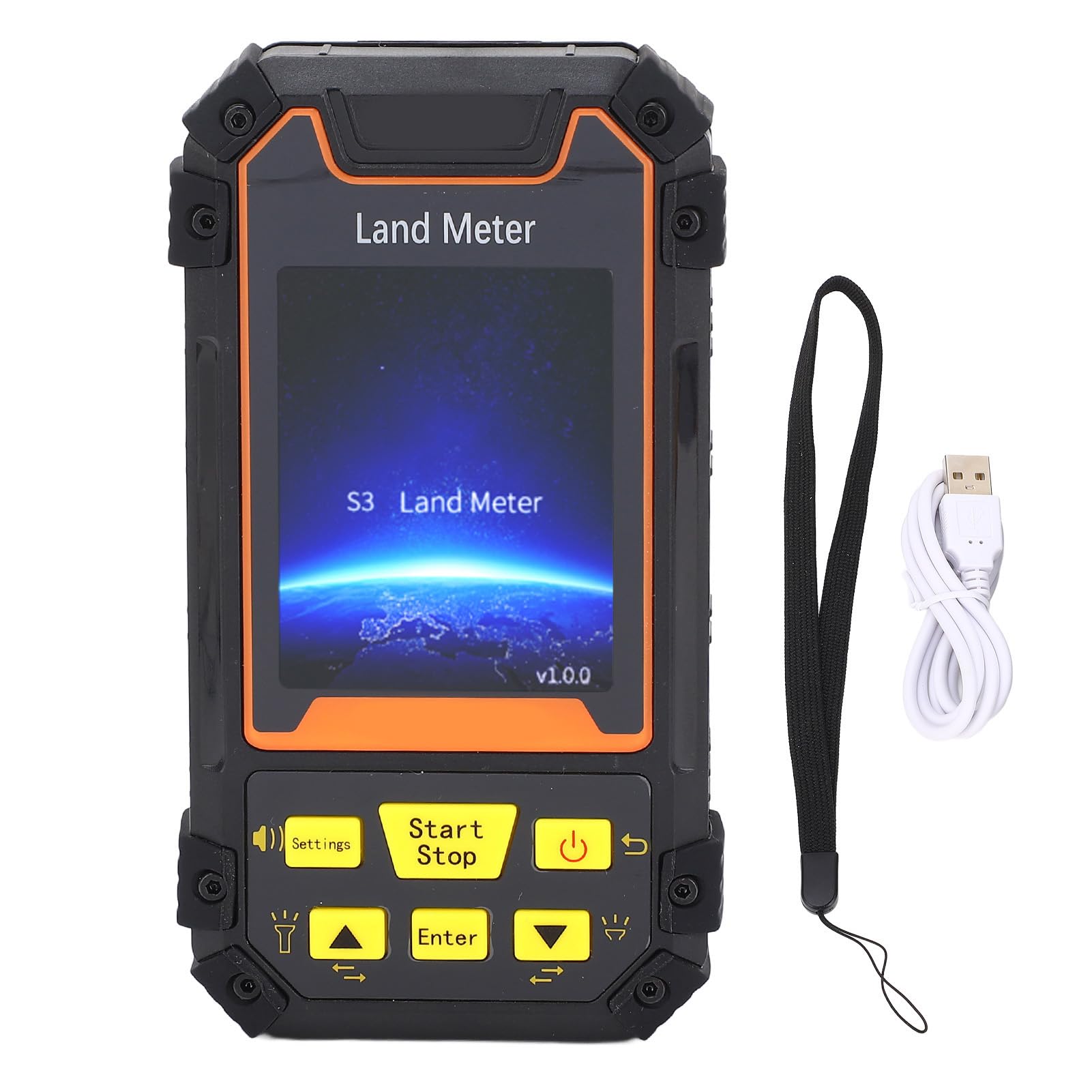 Gearwell Land Meter, GNSS Measurement Tool Handheld Surveyor Area Measuring Instrument 2.4in Screen
