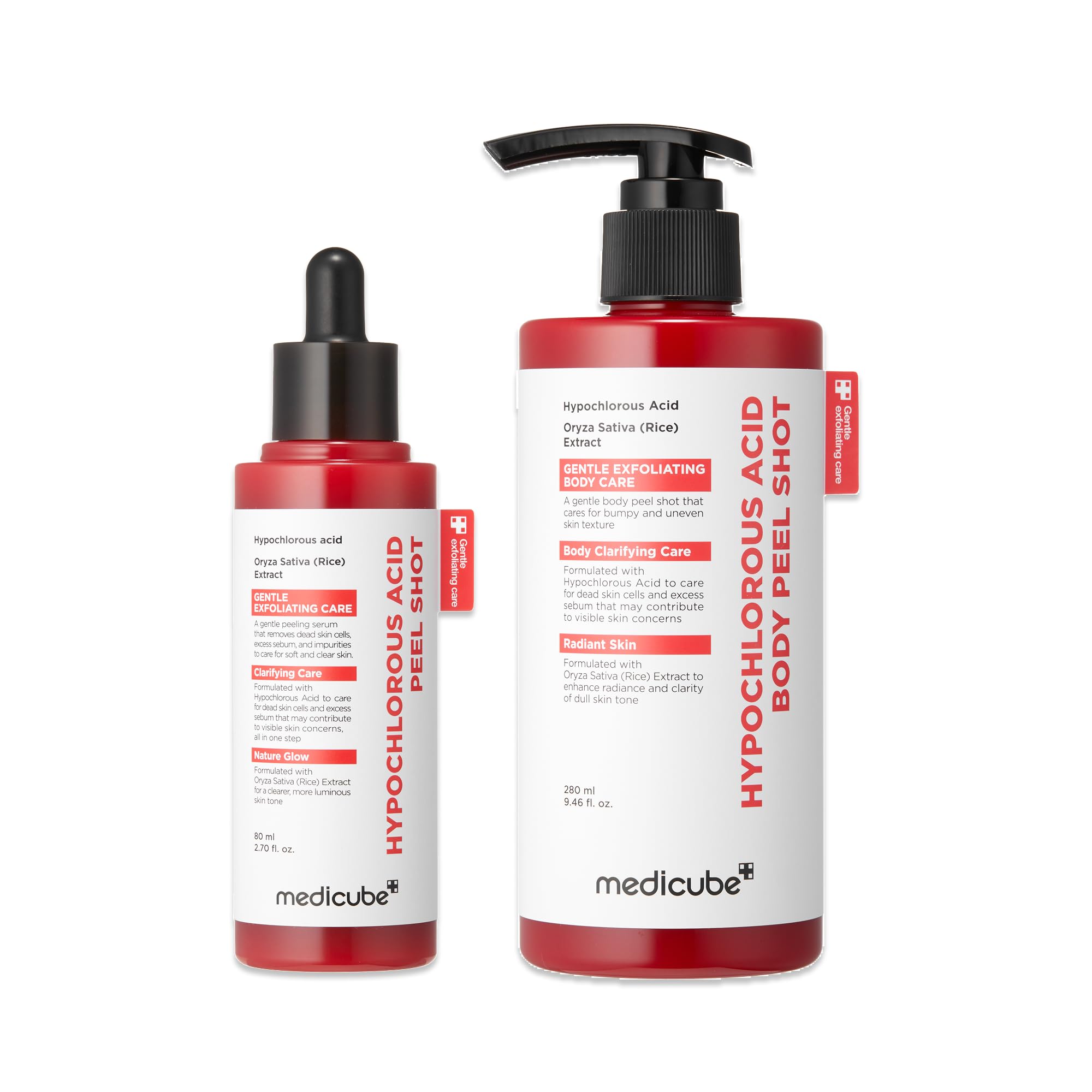 Duo Esfoliante medicube all' Acido Ipocloroso Per Viso E Corpo, Esfoliazione Delicata per Migliorarte la Texture della Pelle, Per una Pelle Morbida E piu Liscia e dell'aspetto Uniforme