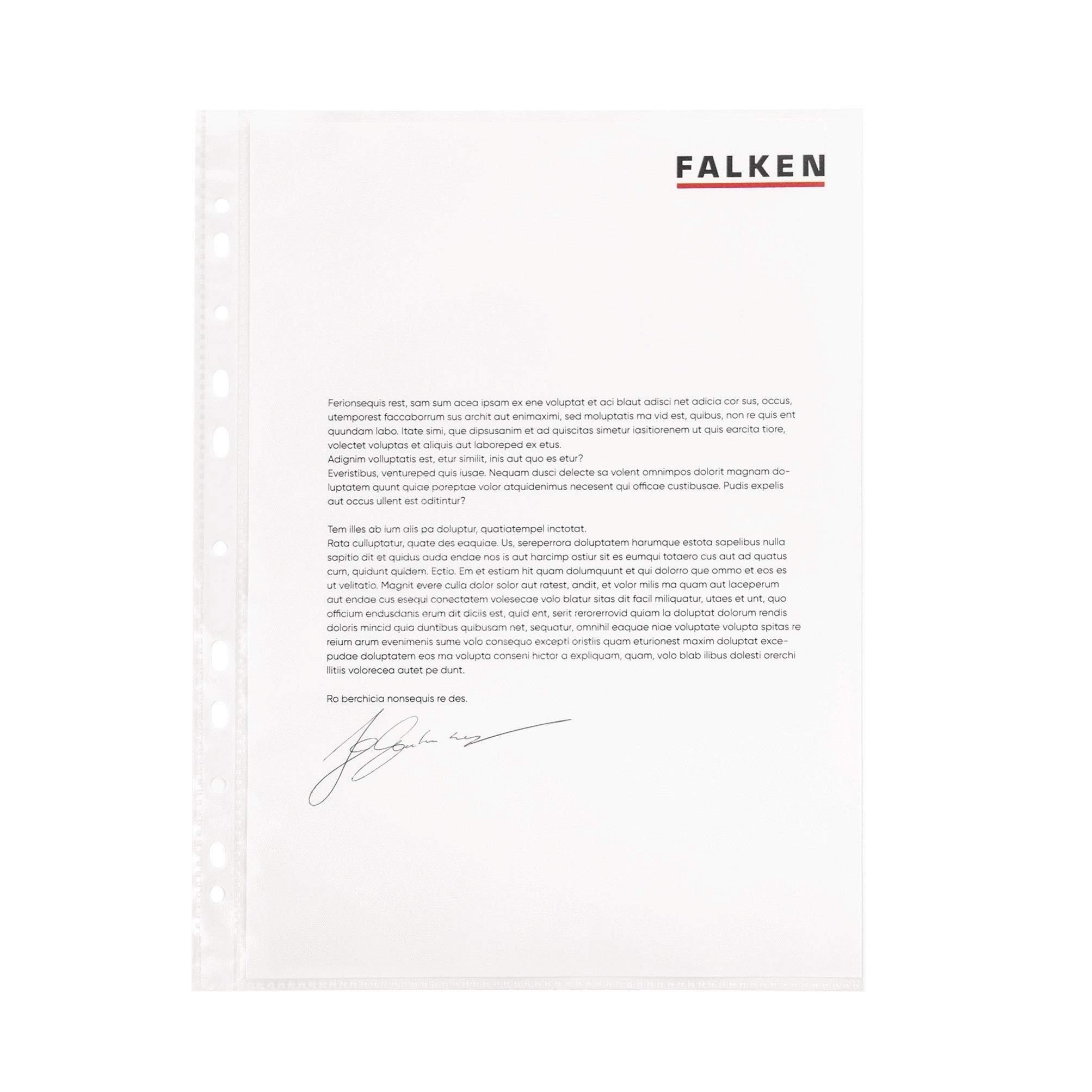 Original Falken 1000er Pack Economy PP-Kunststoff Prospekthüllen. Für DIN A4 transparent glasklar oben offen Klarsichtfolie Plastikhülle Klarsichthülle ideal für Ordner Ringbücher und Hefter