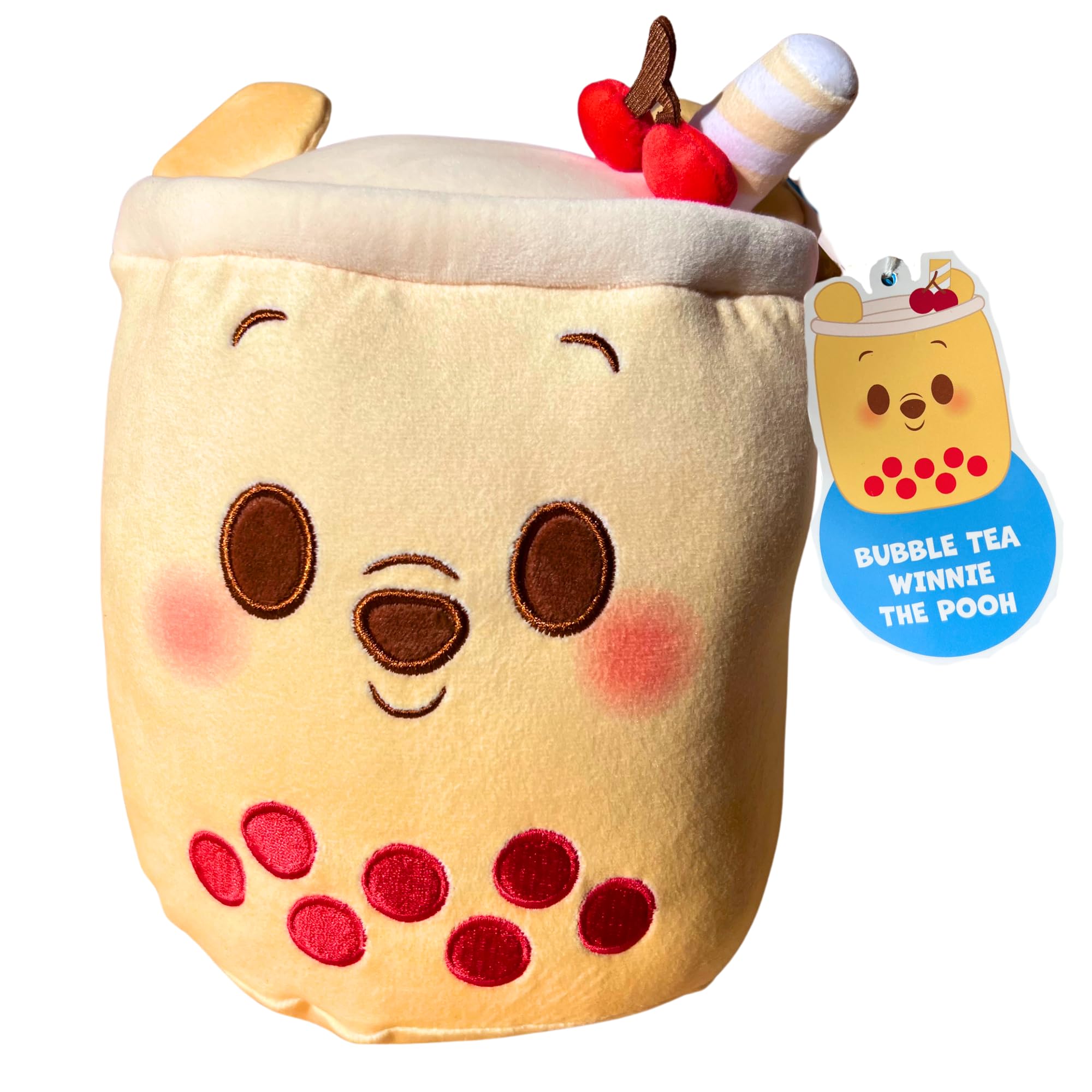 Disney Bubble Tea Super Soft Gift Quality Embroidered 8" 20cm Plush Characters - (Winnie The Pooh)