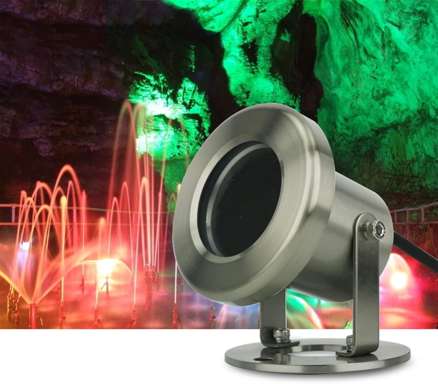 Luces Subacuáticas Led 6w, Ip68 Impermeable Acero Inoxidable DC 24v Garden Pond Decor 304 Luz De Estanque Subacuática, RGB+Remote Control, 24v