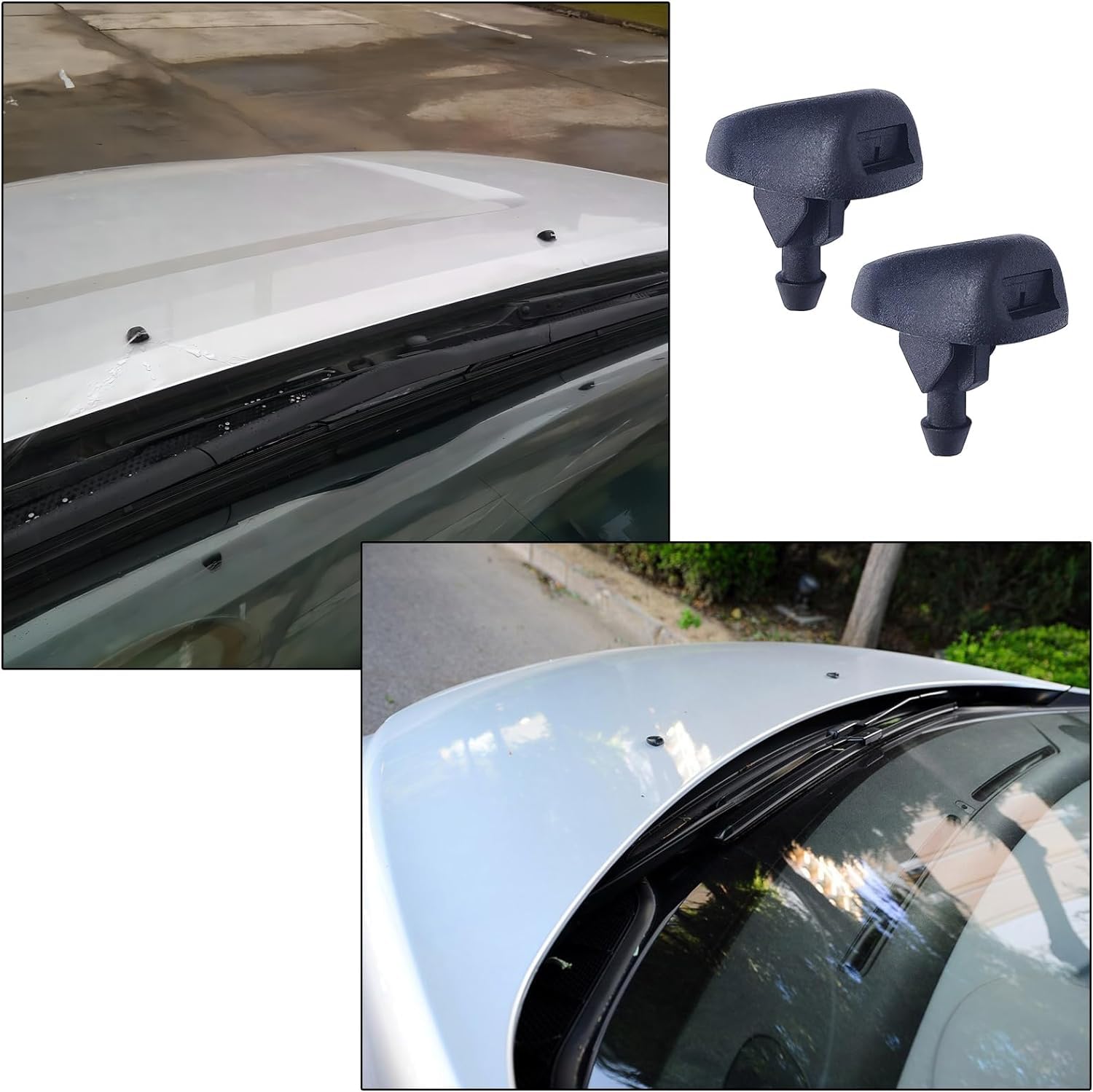Kit 2 Ugelli Tergicristalli Anteriori A Getto Spray - Sostituisce OEM 85381-12300 - Compatibile Con Toyota, Lexus, Scion - 2