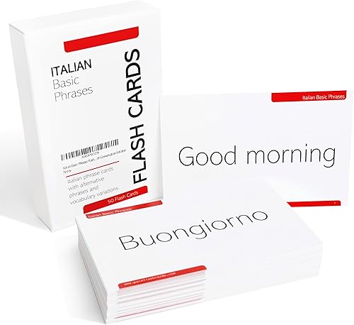 Pat's Flash Cards 50 tarjetas flash de frases básicas italianas con variaciones de conversación