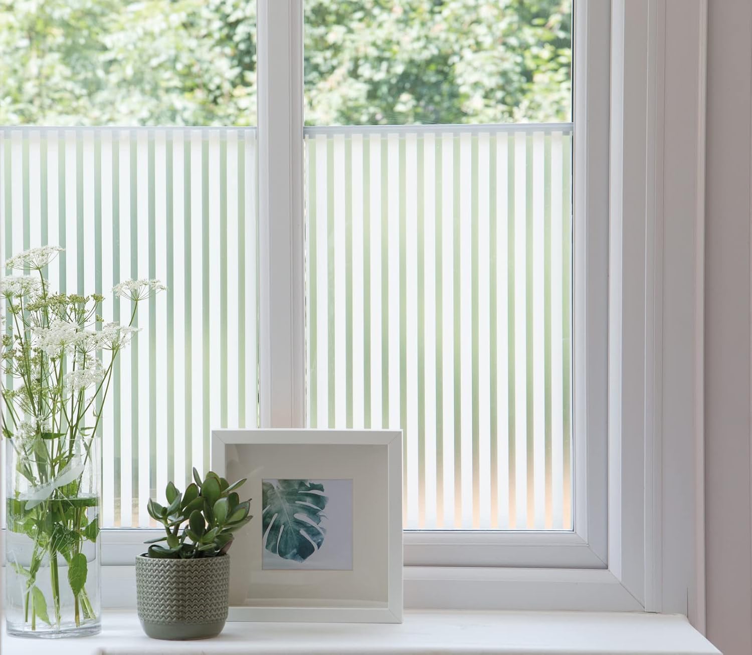 d-c-fix Privacy Glass Reusable Static Cling Window Film, Linia (Stripes), 26" x 59" Roll