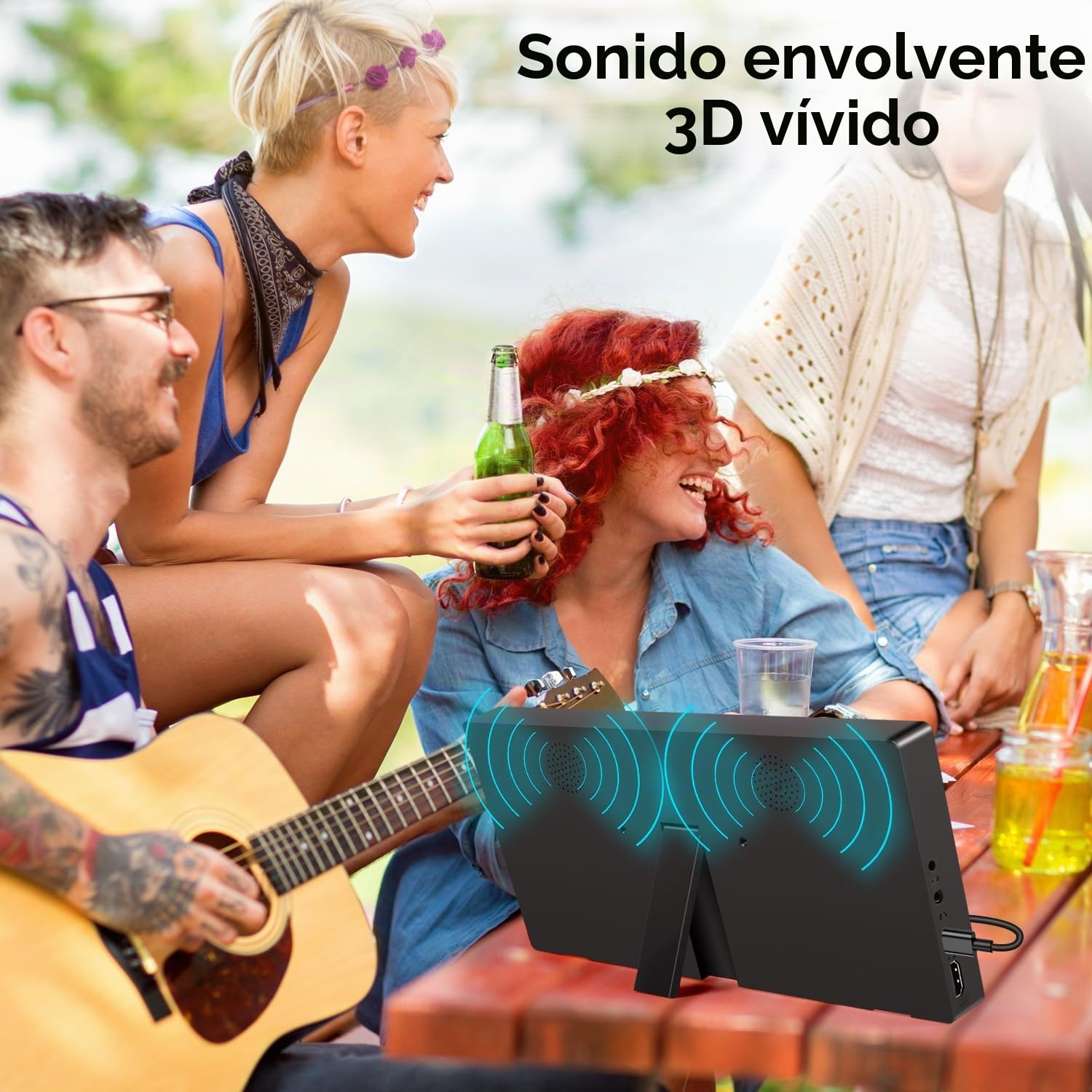 10,3 Pulgadas Monitor Secundario Táctil, Pantalla Portátil LCD IPS | LCD IPS Display Alargada 1920 × 720, HDMI y USB-C para Ordenador, para Monitorización de GPU, CPU y RAM