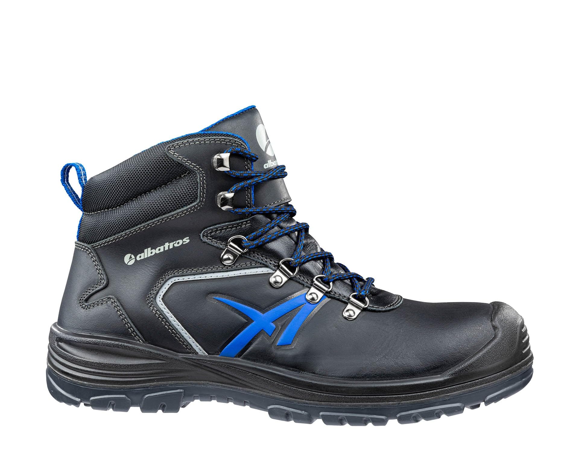 ALBATROS UNIT BAU MID S3 SRC - Buty bezpieczne - czarny/niebieski 45 - Ochrona stóp