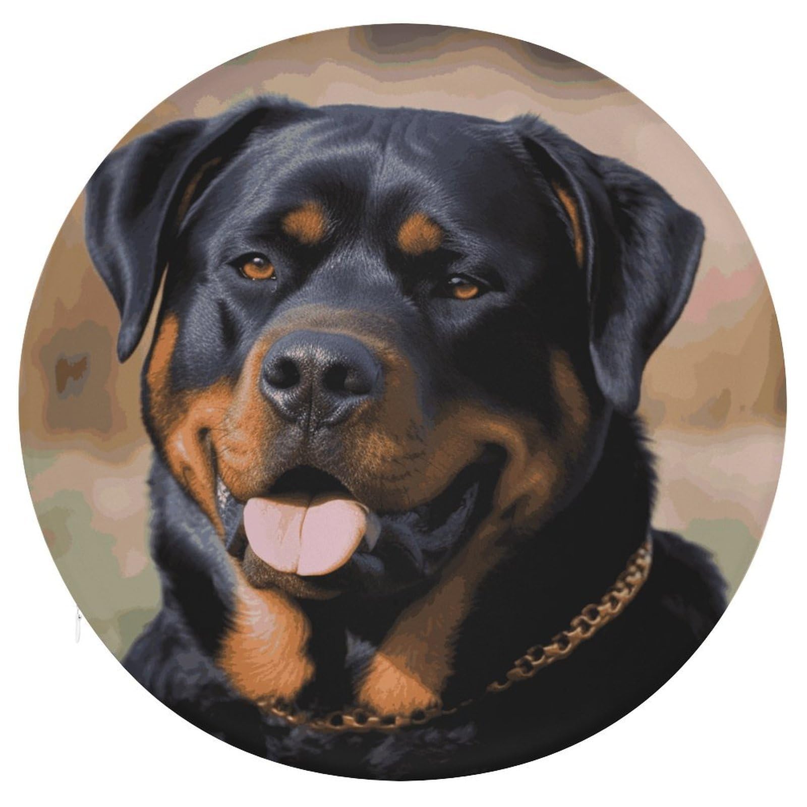 VstaDank Rottweiler Dog Round Cushion Memory Foam Seat Cushions 15In Comfort Meditation Floor Pillow Anti Slip Soft Stool Cushion Chair Pad for Tatami Living Room Yoga